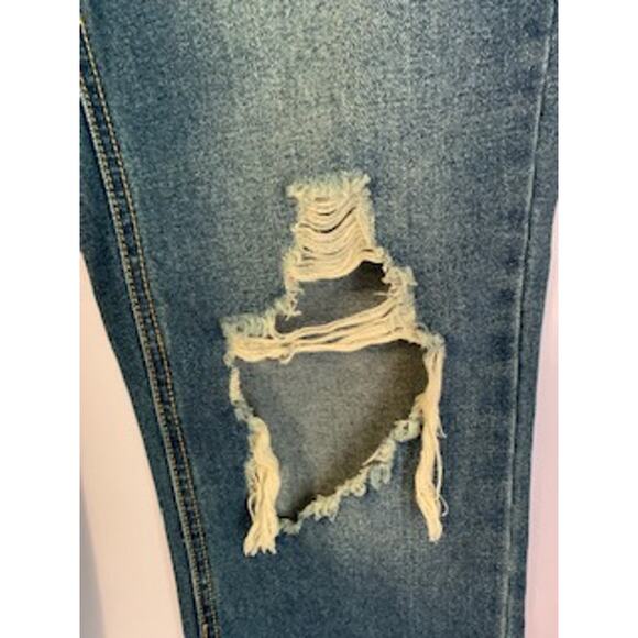 Uniq By Litz NWT Women's Size 27 Destroyed Jean Medium Wash - Picture 4 of 6